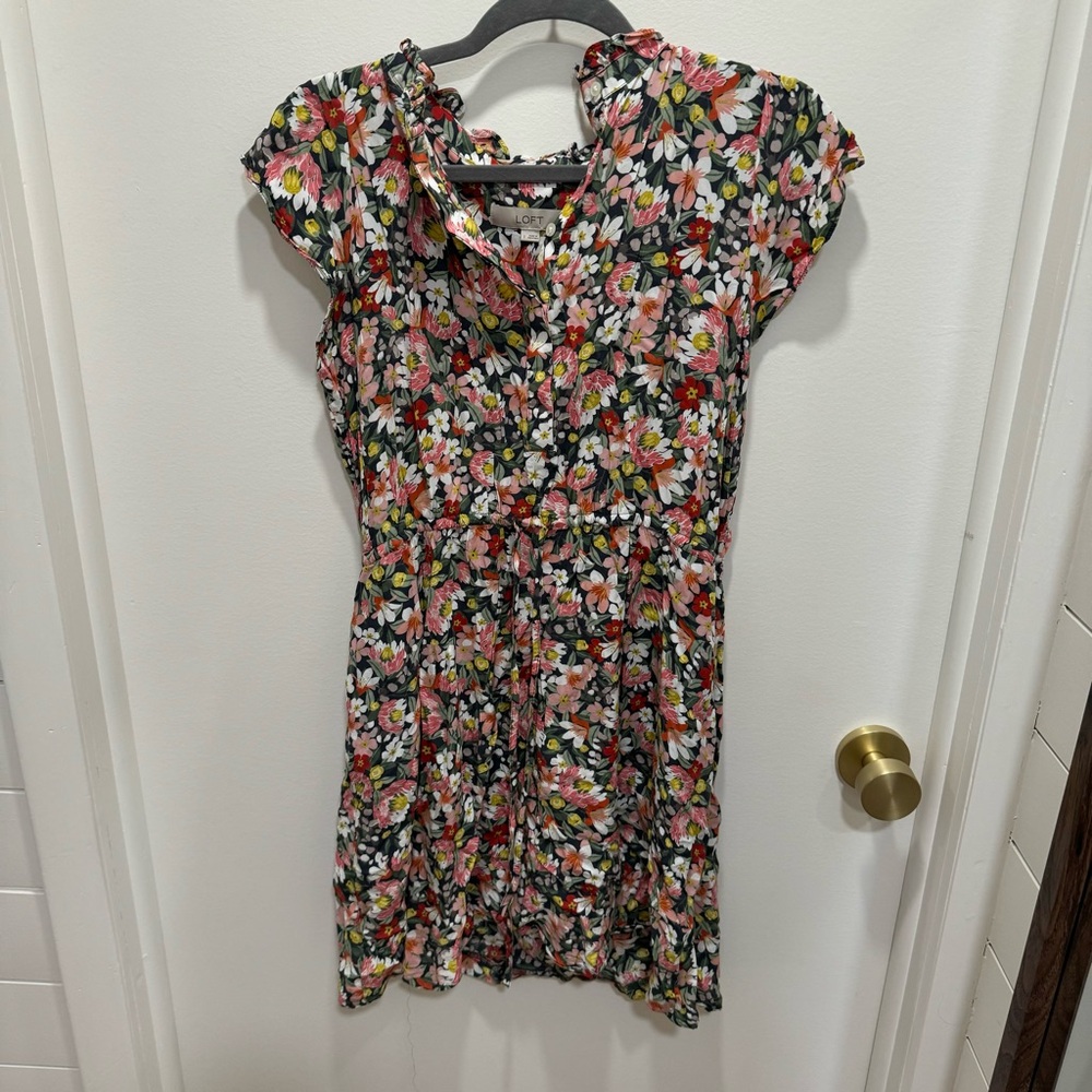 Loft Floral Dress Size L